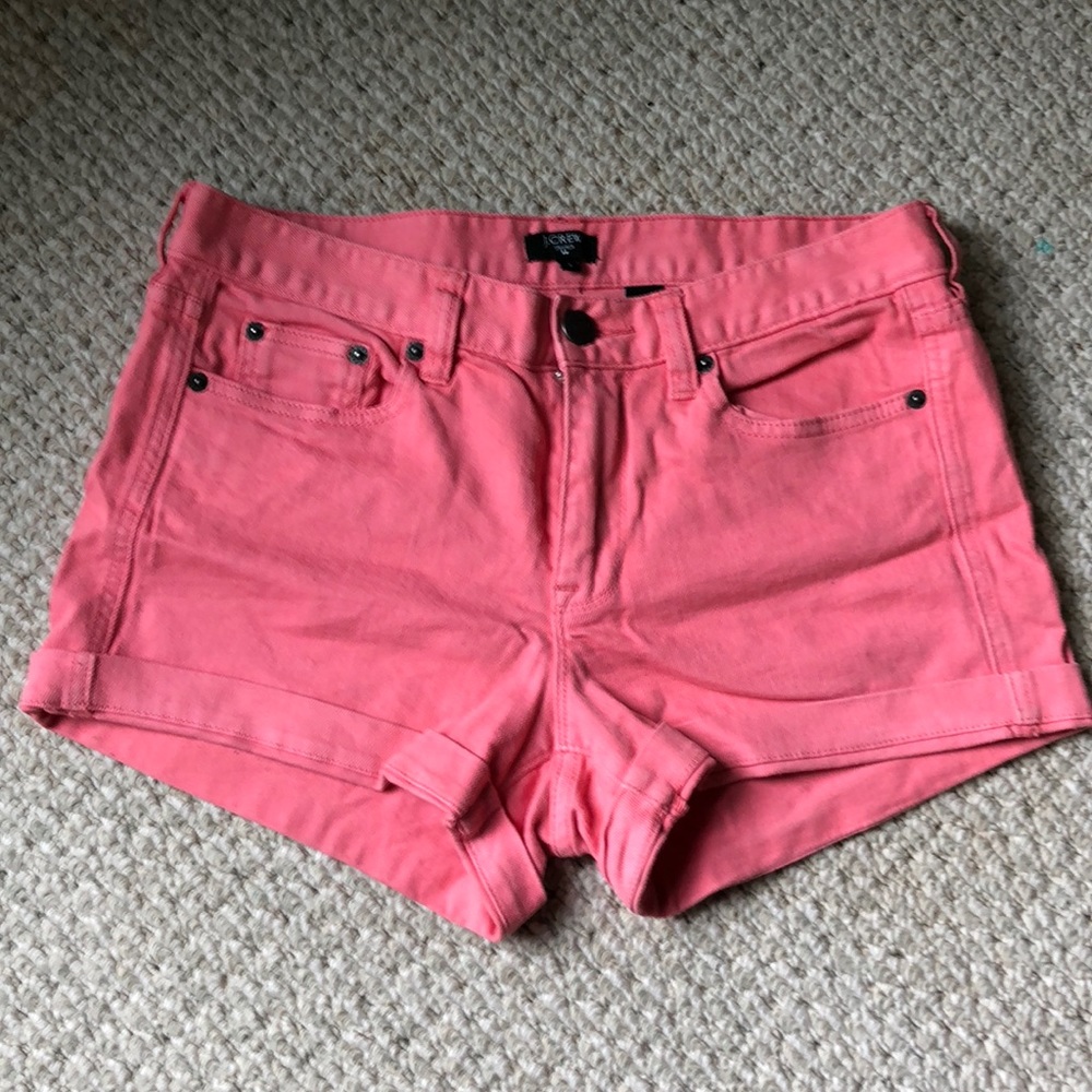 Jean jcrew coral shorts